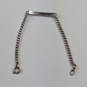 Vintage A+Z Sterling Silver Baby ID Bracelet  Engraved Teri Lynn